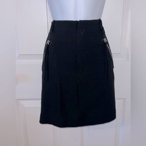 Black Mini Skirt with Sidways zippers (no pockets)